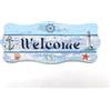 Domus Artis Targhe Dietro Porta in Legno Stile Vecchia Marina Shabby Chic per Decorare le Porte Interne di Casa al Mare Welcome