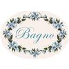 Domus Artis Targa per porta in legno stile shabby chic con scritta bagno, per decorare le porte interne di casa. La targhetta misura cm 15x20 spessore 7 millimetri, con biadesivo (Bagno blu)