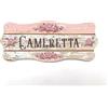 Domus Artis Targa per porta in legno Old Shabby Chic con scritta Welcomme, per decorare le porte interne di casa. La targhetta misura cm 9x21 spessore 7 millimetri, con biadesivo (Cameretta)