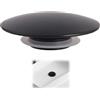 Wjelet 1 tappo di scarico per lavabo, 66 mm, nero opaco, tappo pop-up per bagno o cucina