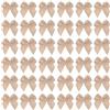 PATIKIL 1 Fiocchi Decorativi Mini 50Pz Fiocchetti per Bomboniere Mini Nastro di Raso per Applique Fai da Te Cucito Decorazione per Matrimonio Festa Cachi