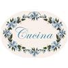 Domus Artis Targhe decoro per porta ovali (Cucina blu)