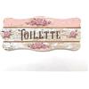 Domus Artis Targa per porta in legno Old Shabby Chic con scritta Welcomme, per decorare le porte interne di casa. La targhetta misura cm 9x21 spessore 7 millimetri, con biadesivo (Toilette)