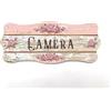 Domus Artis Targa per porta in legno Old Shabby Chic con scritta Welcomme, per decorare le porte interne di casa. La targhetta misura cm 9x21 spessore 7 millimetri, con biadesivo (Camera)