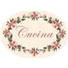 Domus Artis Targhe decoro per porta ovali (Cucina rosa)