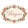 Domus Artis Targa per porta in legno stile shabby chic con scritta bagno, per decorare le porte interne di casa. La targhetta misura cm 15x20 spessore 7 millimetri, con biadesivo(Bagno rosa)
