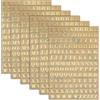 QUARKZMAN 6 Fogli Di Adesivi Alfabetici 0.18 Lettere Mini 3D In Metallo Autoadesivi Per Scrapbooking Poster Artigianato Decor Pareti Porte Cartelli (Oro, Maiuscolo)