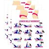 Generico Tabella Esercizi Addominali - 3 Pezzi Guida All'Allenamento - Tabella Fitness Addome Inferiore - Per Donne Principianti Professionisti Home Office Palestra Soggiorno Camera Da