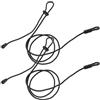 Generic Cordino Elastico Regolabile per Pagaia e Canna da Pesca 2 Pezzi con Gancio Snap in Plastica Nero per Accessori Kayak e Canoa Attività di Pesca e Sport Acquatici