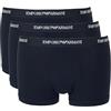 Emporio Armani Man's Core Logoband - Boxer da Uomo, Confezione da 3, Blu, S, Armani Blue/Armani Blu/Armani Blue, S