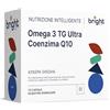 Bright Naturo Omega 3 TG Ultra, Coenzima Q10 - SmartAbsorb™ | per energia, funzione cerebrale e sistema nervoso | 56 bustine giornaliere