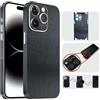 TF Skins Compatibile con iPhone 15 Pro Max, pellicola protettiva con protezione a 360°, super sottile e resistente (nero spazzolato)