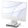 SATECHI Supporto per monitor in alluminio Type-C con porta dati USB-C, USB 3.0, slot per schede Micro/SD e jack per cuffie da 3,5 mm per Apple Studio Display, iMac M1, iMac, iMac Pro - Argento