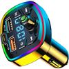 Genérico Trasmettitore FM per auto, adattatore per schermo LED, kit wireless, ricarica rapida a doppia porta, ricevitore radio wireless a ricarica rapida a 2 porte per musica