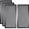 YSSHUI Confezione da 4 pezzi, 280 x 140 mm, filtro antipolvere in rete per PC, con telaio magnetico, griglia per computer, in PVC, colore: nero