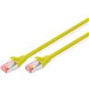 DIGITUS Cavo LAN Cat 6 - 3 m - S/FTP schermato - 1 Gbit/s - 250 MHz - PoE++ - AWG 27/7 - LSZH - Cavo di rete RJ45 - Compatibile con Cat6A e Cat7 - Giallo