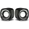 Bolwins F88DS - Altoparlante USB da 6 W, con jack da 3,5 mm, mini speaker per computer e computer portatili, audio dinamico USB, colore: Nero