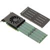 KALEA-INFORMATIQUE Scheda PCIe 4.0 x16 per 8 SSD M.2 NVMe CHIPSET Broadcom PEX88048 - Protezione con involucro in alluminio ventilato