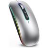 cimetech Mouse wireless ricaricabile, mouse Bluetooth 5.1 USB 2.4GHz, 1000-1200-1600 DPI regolabile, compatibile con MacBook/Tablet/iPad/Laptop/PC/Notebook - Grigio