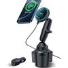 APPS2Car Caricatore per portabicchieri Magsafe QI2, caricatore magnetico per auto, 15 W, supporto per tazza a ricarica rapida wireless con braccio Tri-Pivot per iPhone 16 15 14 13 12 Pro Max Mini