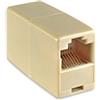VulTech SN20701 Accoppiatore RJ45 Femmina Schermato, Adattatore RJ45 PoE Cat6/Cat5e/Cat5, Prolunga Cavo LAN, 1 Pezzo, per Router, Modem, PC, TV, Beige