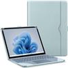 Fintie Custodia a libro per Microsoft Surface Laptop Go 3/2/1 (modello 2013/1943), in pelle PU di alta qualità, con tasca grande (blu ghiaccio)