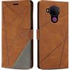SONWO Cover per Nokia 5.4 Custodia, Flip Caso in PU Pelle Case Cover Premium Portafoglio Custodia per Nokia 5.4, Slot per Schede, Supporto Stand, Marrone