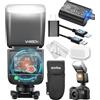 Godox V480 Flash Speedlite TTL per Canon, V480C GN50 Touchscreen a Colori 2, Batteria al Litio 7.2V/2200mAh, Riciclo 1.7s, HSS 1/8000s