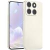 LEHEHE Custodia Silicone per Honor X7D 5G / 4G / Honor 400 Smart 5G, Cover Soft Touch Tinta Unita Guscio Sottile Antiurto Bumper Antigraffio con Protezione Fotocamera-Bianco
