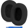 Linkidea Cuscinetti auricolari di ricambio per cuffie Skullcandy Crusher Wireless, Crusher Evo, Crusher ANC, Hesh 3, Hesh EVO, Hesh ANC, cuscinetti auricolari per cuffie, in tessuto a rete, colore nero