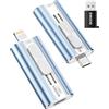 SCICNCE Chiavetta USB da 512 GB per telefono, memoria esterna di backup per foto e video, Plug and Play, nessuna app richiesta, compatibile con iPhone, iPad, Android e computer (blu)