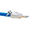 TRUE CABLE trueCABLE Cat6/6A RJ45 Pass Through Spine modulari, Connettore a terra esterno schermato (STP), elenco UL, crimpatura EZ, placcato oro 3 poli 8P8C, 100 pezzi