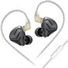 keephifi KZ ZAX KZ Cuffie In Ear Monitor, 16 unità HiFi IEM 7BA+1DD, KZ Auricolari In Ear con Filo, Cuffie Auricolari con Filo in lega di zinco con cavo di aggiornamento staccabile placcato argento