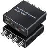 ACHAVE Convertitore splitter da HDMI a SDI 1x4, 1 ingresso HDMI e 4 uscite SDI HD-SDI 3G-SDI HDMI2.0 4K60Hz 1080P Audio Embedder Supporto per Camera Home Theater