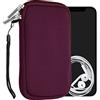 kwmobile Custodia in Neoprene con Zip per Smartphone L - 6,5 - Astuccio Portacellulare a Sacchetto con Cerniera - Borsa in mora