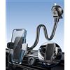 APPS2Car parabrezza auto telefono Mount-H3S fibra di carbonio stile | Supporto mobile per bocchetta dell'aria del cruscotto e finestrino, con ventosa forte, stabilizzatore anti-vibrazione