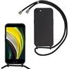 Beajew Custodia per iPhone 17E/iPhone 16E/iPhone SE4 2025 Cover con Regolabile Rimovibile Corda da Catena Collana Necklace Antiurto Cordino Collari per iPhone 17E/iPhone 16E/iPhone SE4 2025, Nero