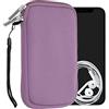 kwmobile Custodia in Neoprene con Zip per Smartphone M - 5,5 - Astuccio Portacellulare a Sacchetto con Cerniera - Borsa in lavanda