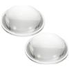 PATIKIL Diametro 60mm Lente Convessa Piatta, 2 Pezzi Altezza 23mm Vetro Borosilicato Alto Lente Ottica Convessa Condensatore Con Bordo Per Torcia Auto Bicicletta, Trasparente 3.2mm