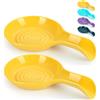 Kyraton Set 2 Porta Mestoli Da Cucina in Plastica, Poggia Mestolo per Cucchiai, Pinze, Spatole - Lavabile in Lavastoviglie