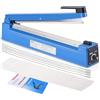 Apstour Sigillatrice a caldo a impulsi, manuale, per sacchetti di plastica, sacchetti in PE e PP, con impugnatura extra per sostituire l'elemento (400 mm, blu)