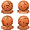 PTECDROTS 40 piatti da basket - tra cui decorazioni per feste di compleanno da 22,9 cm, piatti piani usa e getta per bambini, fan di basket, eventi sportivi, forniture per feste