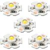 sourcing map COB LED Chip Bead 3W 70lm 2000k 20mm 5VDC lampadina a risparmio energetico per riflettore proiettore sostituzione giallo 5 pezzi