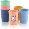 MASTERCOOK 6 bicchieri piccoli riutilizzabili, bicchieri infrangibili, bicchieri per bambini, per acqua, succo, latte, senza BPA, impilabili, set di bicchieri in plastica per cucina, picnic, feste