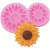 Generic TTOA - Stampo per fondente in silicone a forma di girasoli con fiori e zucchero, per decorazioni per torte