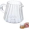 FUOYLOO Bricco Latte in Vetro Borosilicato 200ml, Beccuccio Preciso per Versare Bevande e Tè, Elegante per Casa e Ristorante