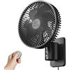 LEMOISTAR - Piccolo ventilatore da 8 pollici con telecomando, oscillazione a 90°, 4 velocità, 4 timer, inclinazione regolabile, cavo da 70 pollici, silenzioso, per camera angolare