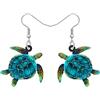 BAMAY Orecchini pendenti a forma di tartaruga marina in acrilico con animali dell'oceano, idea regalo per donne, decorazione, Medio, Acrilico, Non pietra preziosa