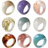 VALICLUD 9pezzi Anello Resina Da Anelli Eleganti e Trasparenti Per Decorazione Delle Dita Accessorio Moda Per Occasioni Speciali e Uso Quotidiano