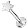 ZS ASTM F136 Titanio 16G 8mm Gioielli Piercing Per Conch, Trago, Helix, Lobo Dell'orecchio - Ipoallergenico Interna Filettatura Posteriore Piatta Cartilagine Orecchino a Bottone